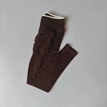 Women's Middle Waist Seamless Yoga Leggings Push-Up Sport Fitness Running Pants Hip Lift High Elastic Gym Leggings Sport Legging