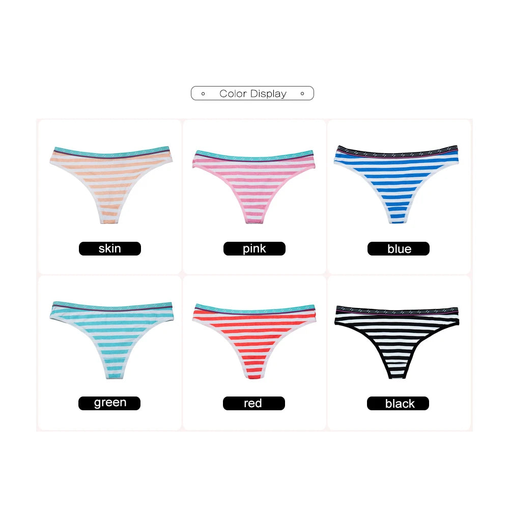 Sexy G-String Cotton Women's Panties Underwear for Women Ladies Thong T-back Briefs Girls Underpants Bikini Lingerie 3 Pcs/lot