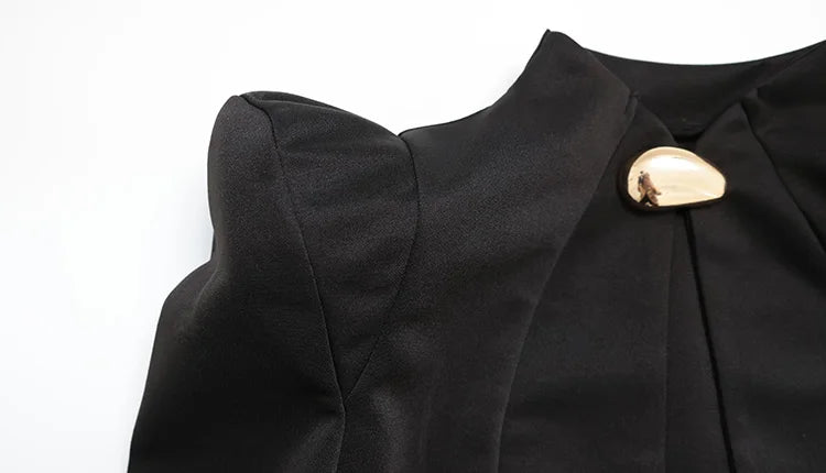 Ahagaga Elegant Women's Mini Dresses Solid Sexy Bodycon Slim Fit Hollow Out Regular Long Flare Sleeve A Line Trend Casual Female