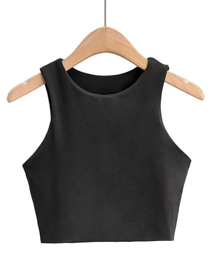 Summer Fashion Women Sexy Slim Tops O-neck Sleeveless Double Nylon Ladies Good Quality Tank Tops 6 Colors