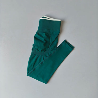 Women's Middle Waist Seamless Yoga Leggings Push-Up Sport Fitness Running Pants Hip Lift High Elastic Gym Leggings Sport Legging