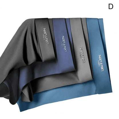 4pcs Boxer Shorts Men's Ice Silk Underwear Cool Underpants Breathable Sexy Thin Panties U Convex Lingerie Wholesale Lots L-6XL