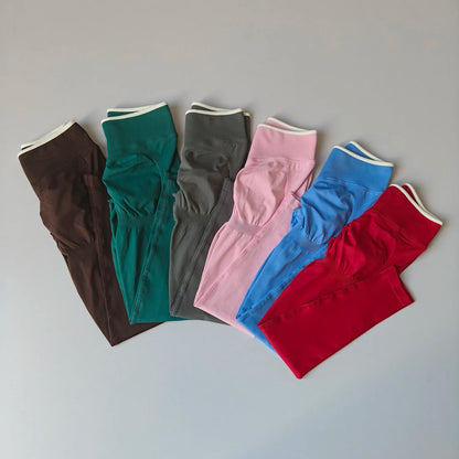 Women's Middle Waist Seamless Yoga Leggings Push-Up Sport Fitness Running Pants Hip Lift High Elastic Gym Leggings Sport Legging