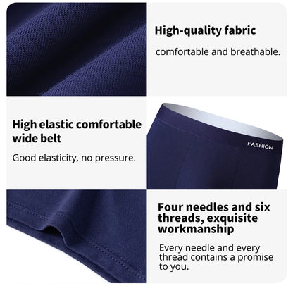 Boxer men's underwear, soft sports breathable four-season men's underwear, trendy fashion pop print boxer underwear 4pcs