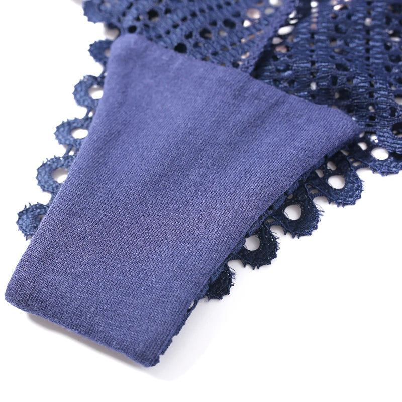 Meet'r Women Sexy Lace Panties Low-waist G String Thong Underwear Female Hollow Out Transparent Temptation Lingerie