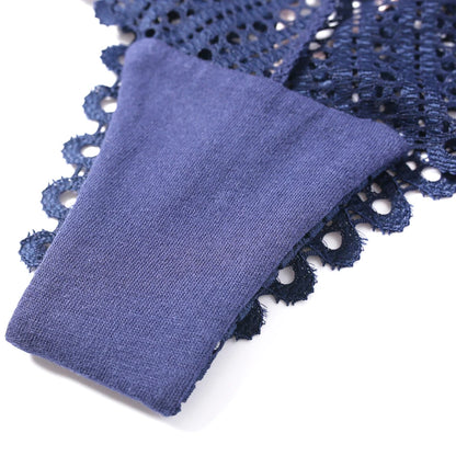 Meet'r Women Sexy Lace Panties Low-waist G String Thong Underwear Female Hollow Out Transparent Temptation Lingerie