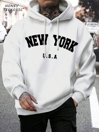 Brooklyn Est 1998 New York Printing Men Hoodies Harajuku Crewneck Hoodie Fashion Oversize Hoody Autumn Comfortable Tracksuit