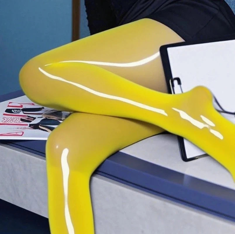 Women's High Oil Content Glossy Horse Oil Stockings Plus Size Thin Pantyhose High Waist Elastic Glossy Sheer Tights Socks