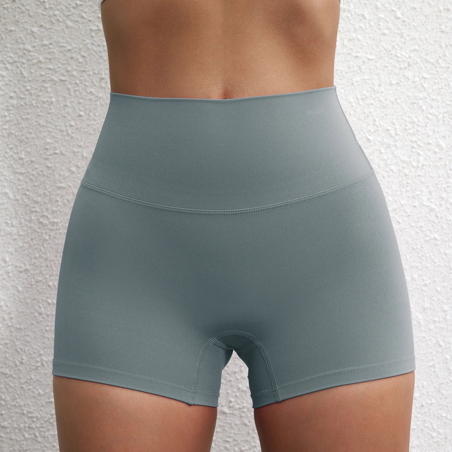 Sexy Solid Color High Waist Athletic Yoga Short Leg Cycling Women Fitness Sport Short Comprehensive Training Jogging Squat Proof