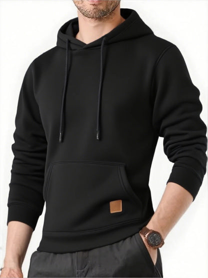 Sweatshirt New Spring Autumn Streetwear Fashion Outwear Men's Solid Color Hooded Hoodies Casual Loose Fleece Coats Men Clothing
