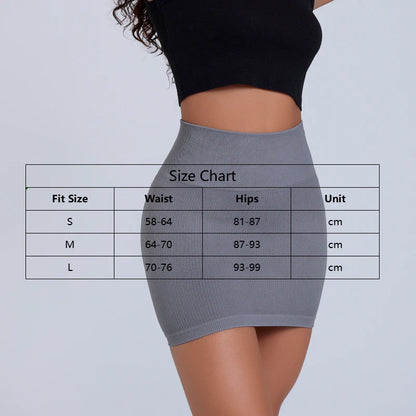 1Pcs Spring Summer New High Waist Elastic Business Women's Mini Skirt Black Slimming Knitted Half Body Skirt Professional Work