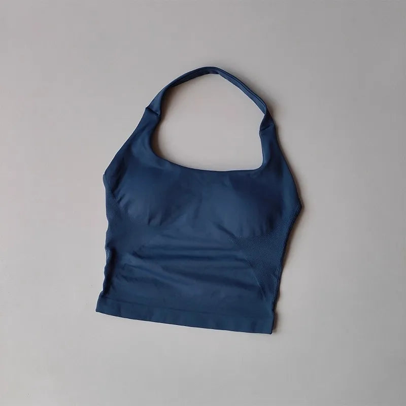 Halter Yoga Vest, Shockproof Running Sports, High-Strength Sports Underwear, Fitness, Pilates Suspender, Beautiful Back, Autumn