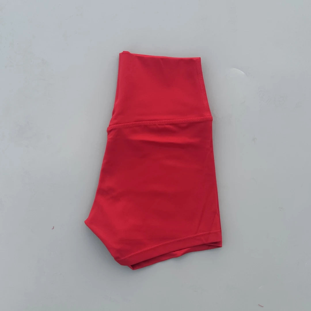 Sexy Solid Color High Waist Athletic Yoga Short Leg Cycling Women Fitness Sport Short Comprehensive Training Jogging Squat Proof