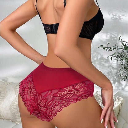 WarmSteps 3Pcs/Set Sexy Lace Panties Women Underwear Flroal Rmantic Women's Pantys Female Lingerie G Strings Thongs Briefs Tanga