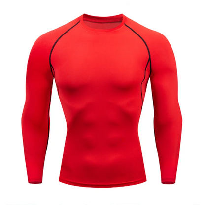 Men Bodybuilding Sports T-Shirt Quick Dry Running Shirt Long Sleeve Compression Top Gym T Shirt Men Fitness Tight Rashgad