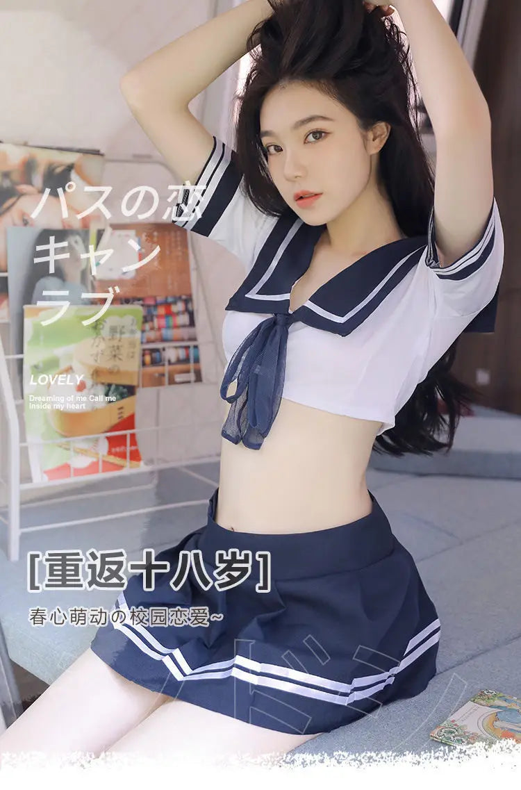 Hot Babydoll Schoolgirl Uniform Cosplay Costume Babydoll Lingerie Sex Role Play Exotic Lingerie Women Maid Outfit Dancewear