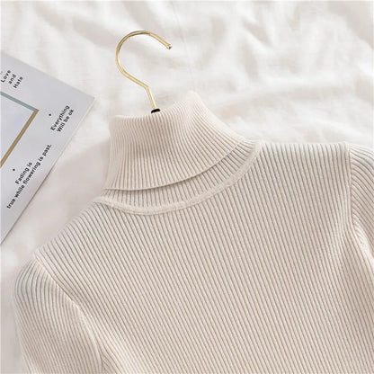 Heliar Women Fall Turtleneck Sweater Knitted Soft Pullovers Cashmere Jumpers Basic Soft Sweaters For Women 2024 Autumn Winter