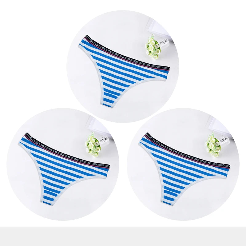 Sexy G-String Cotton Women's Panties Underwear for Women Ladies Thong T-back Briefs Girls Underpants Bikini Lingerie 3 Pcs/lot