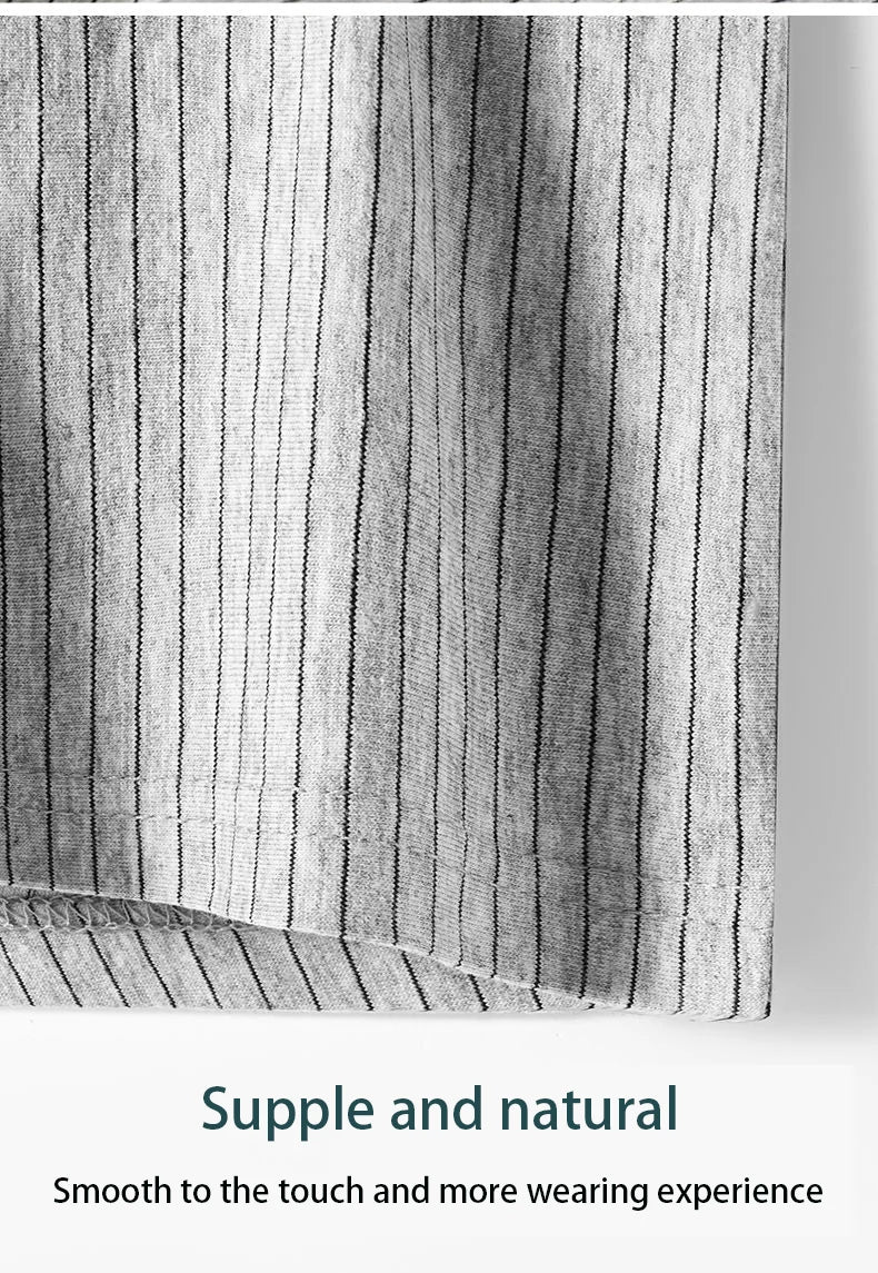 Men's boxer underwear Soft, breathable and comfortable men's briefs Striped trendy personality casual loose boxers