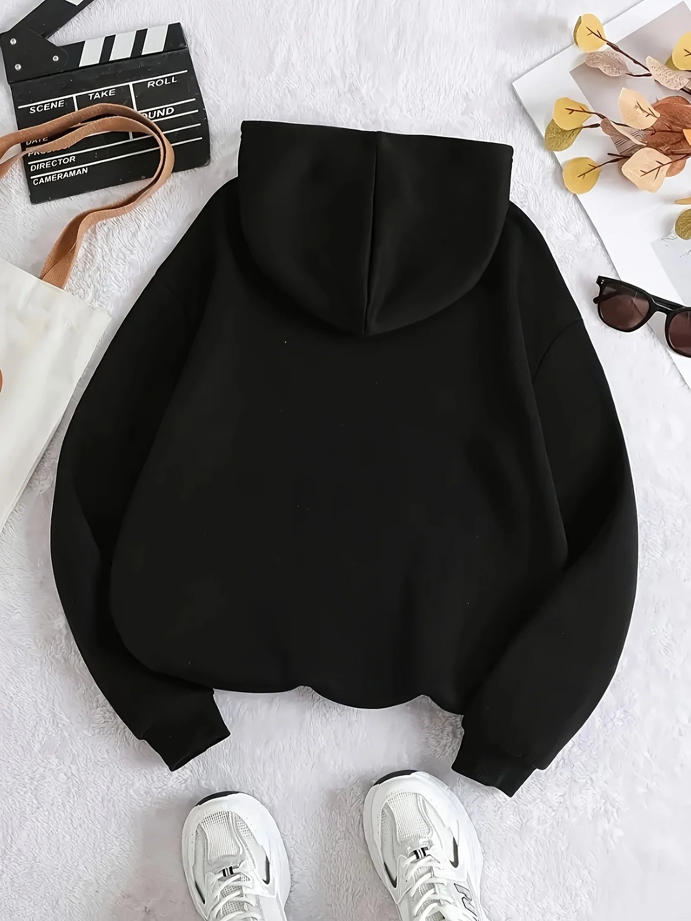 Leopard Print Cherry Letter Printed Women's Autumn Winter Round Neck Sweatshirt Casual Long Sleeved Top Hoodies Women's Clothing