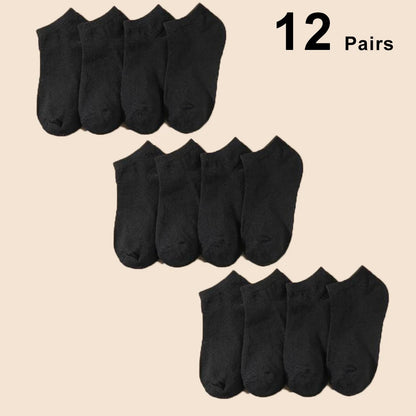 10/12/20/40 Pairs Men Boat Socks Business Sport Sweat Absorption Mature Summer Autumn Solid Color Soft Non Pilling Ankle Socks