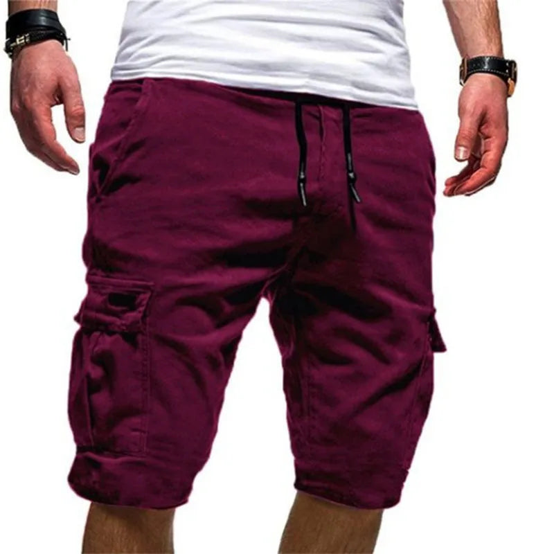 Men's Shorts Green Cargo Shorts Summer Bermudas Male Flap Pockets Jogger Shorts Casual Working Army Tactical Bermudas
