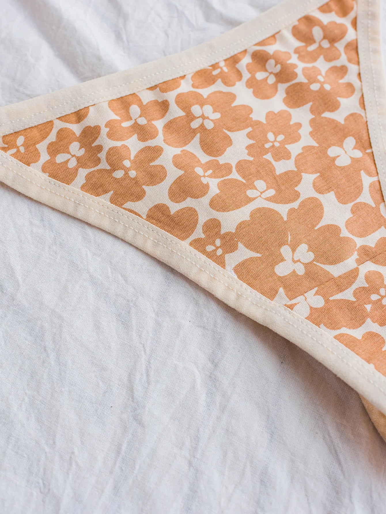 Mixed Color Floral Patchwork Thin Strap Comfortable Women's Thong Cotton Underwear Girls' Briefs 5-Pack