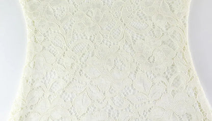 Ahagaga Sexy Lace Women's Mini Dresses Solid Sheer Hollow Out Turtleneck Long Flare Sleeves Sheath Bodycon Streetwear Vestidos