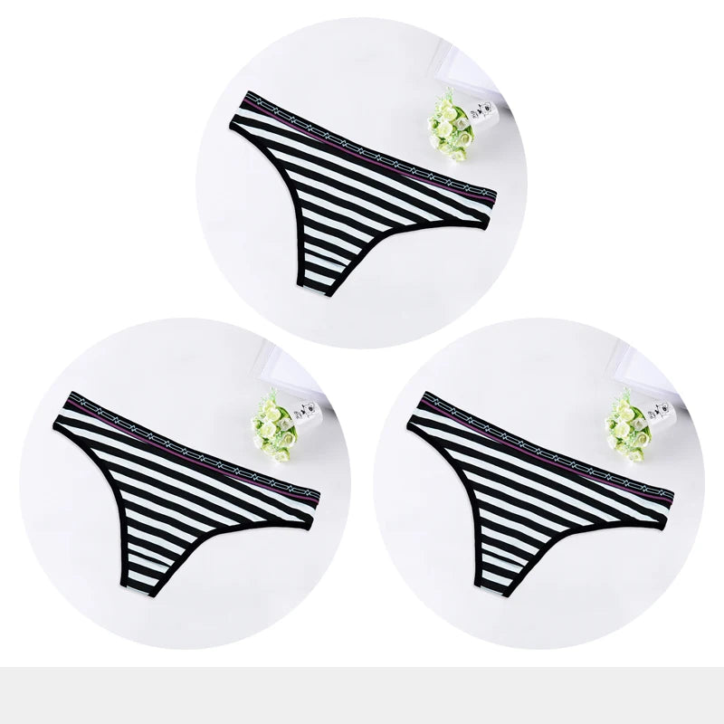 Sexy G-String Cotton Women's Panties Underwear for Women Ladies Thong T-back Briefs Girls Underpants Bikini Lingerie 3 Pcs/lot