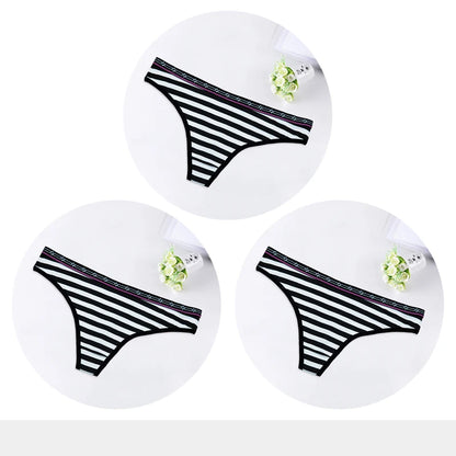 Sexy G-String Cotton Women's Panties Underwear for Women Ladies Thong T-back Briefs Girls Underpants Bikini Lingerie 3 Pcs/lot