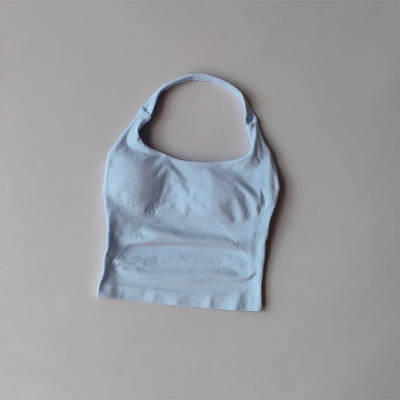 Halter Yoga Vest, Shockproof Running Sports, High-Strength Sports Underwear, Fitness, Pilates Suspender, Beautiful Back, Autumn