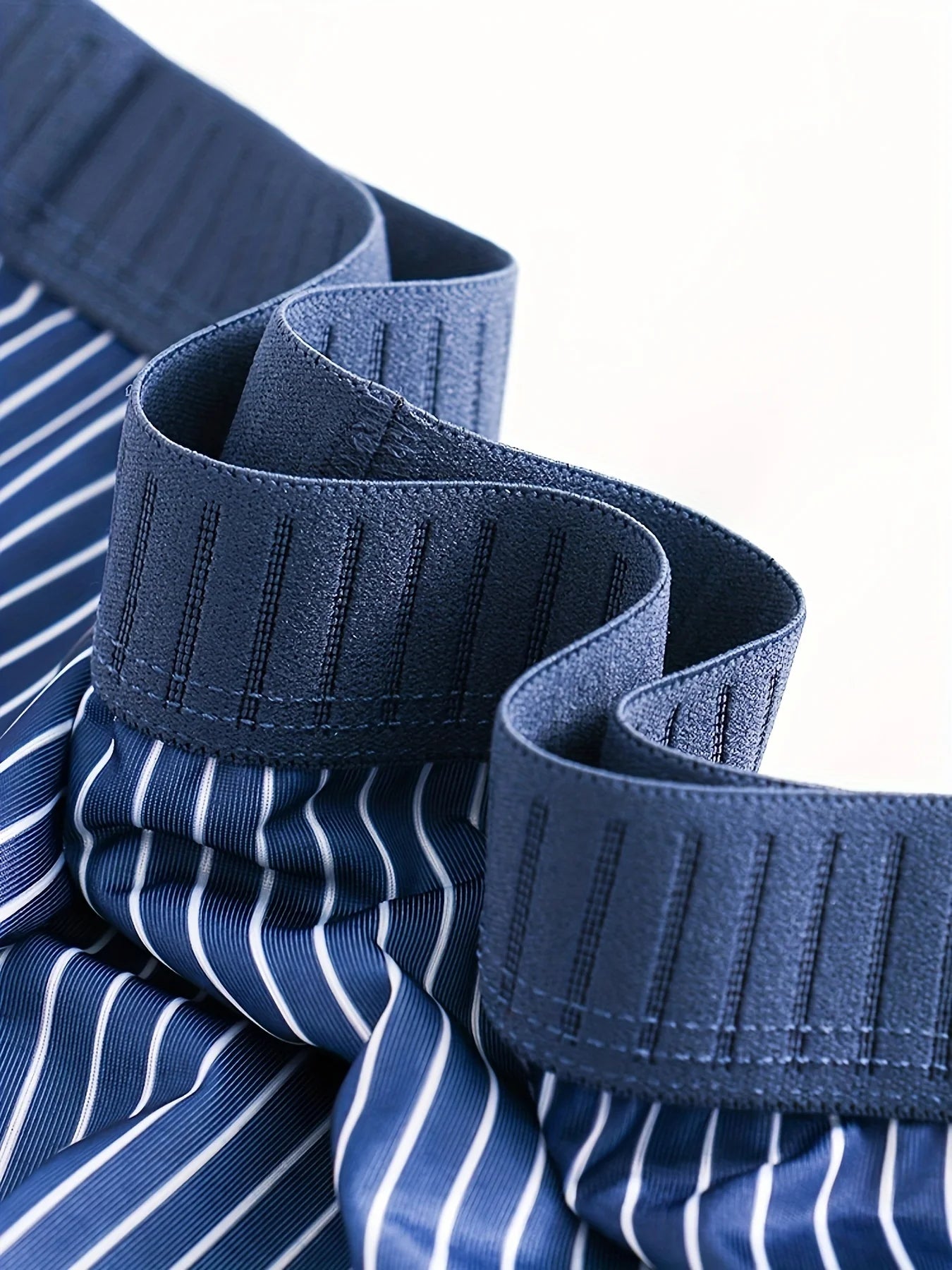Men's underwear, soft and comfortable boxer briefs, 5PCS casual men's striped boxer briefs