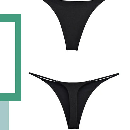 Sexy thong low waist lingerie for women underwear thin belt double layer bikini cotton  panties lenceria femenina tangas mujer