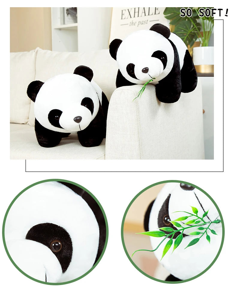 20cm Cute Baby Bamboo Panda Bear Plush Stuffed Animal Doll Cartoon Kawaii Dolls Christmas Gifts
