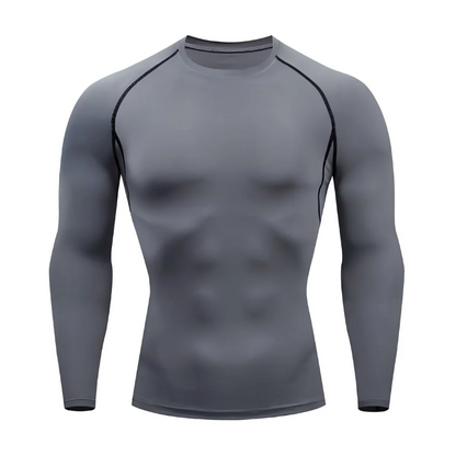 Men Bodybuilding Sports T-Shirt Quick Dry Running Shirt Long Sleeve Compression Top Gym T Shirt Men Fitness Tight Rashgad