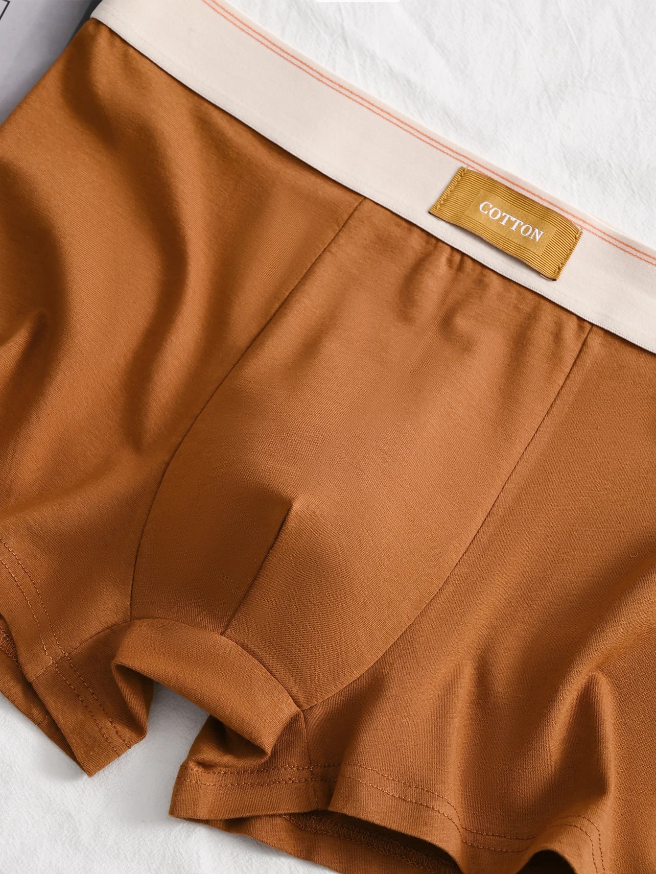 Men's 4-piece underwear, cotton soft and comfortable casual daily boxer briefs, solid color trendy personality shorts