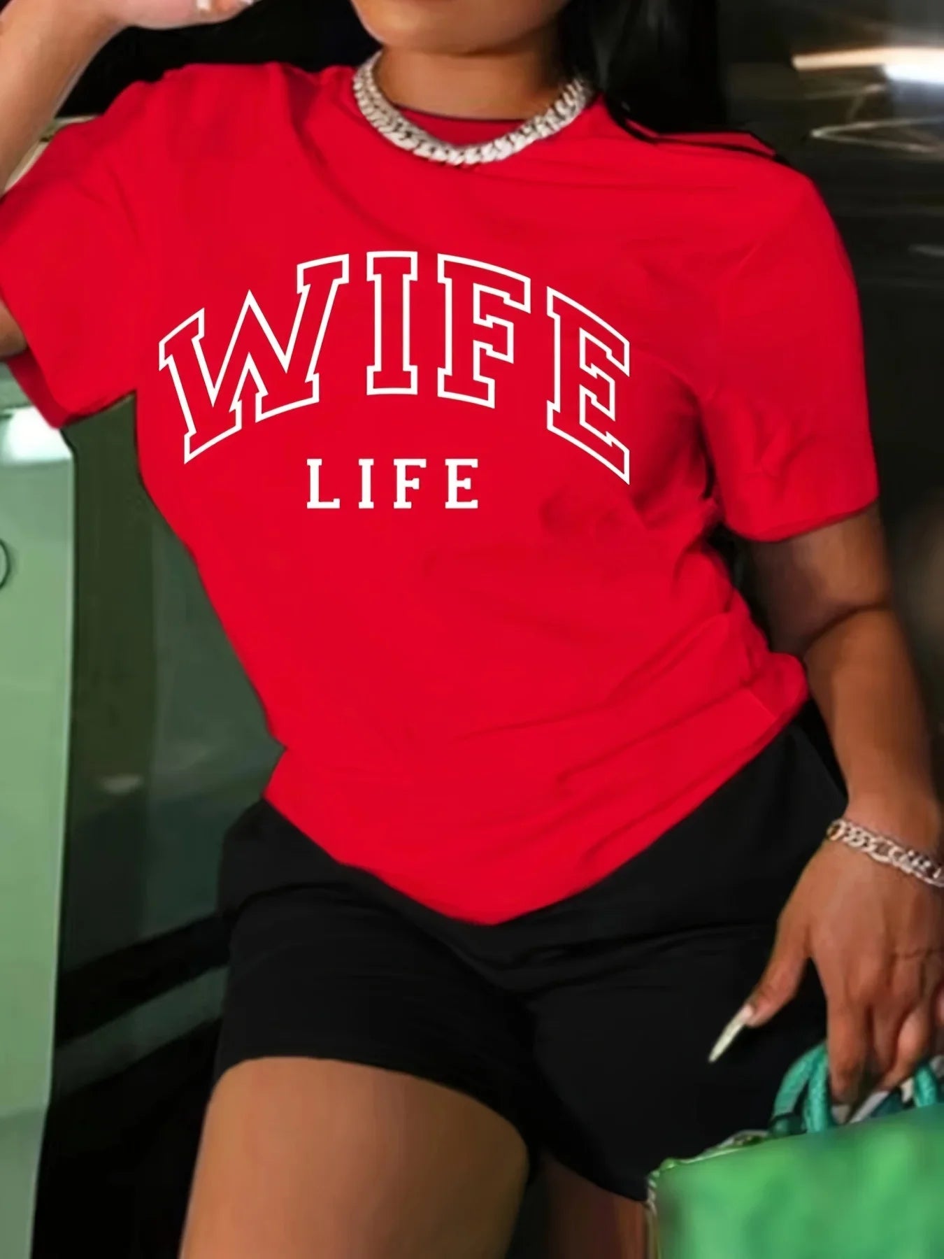 Letter Print T-shirt Casual Short Sleeve Crew Neck Top for Spring Summer Clothing Women's Harajuku Sleeve Aesthetic Clothes