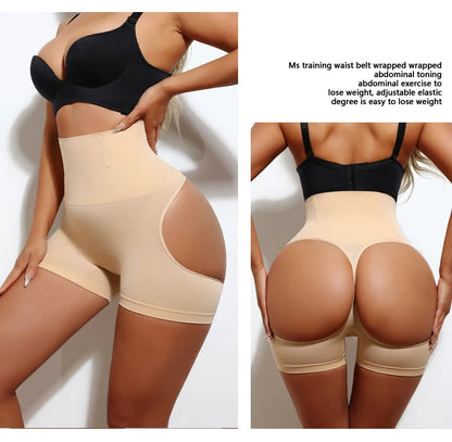 Women High Waist Shaping Control Panty Butt Lifter Shapewear Sexy Show Buttocks Slim Shorts Sexy Underwear Slimming Body Shaper