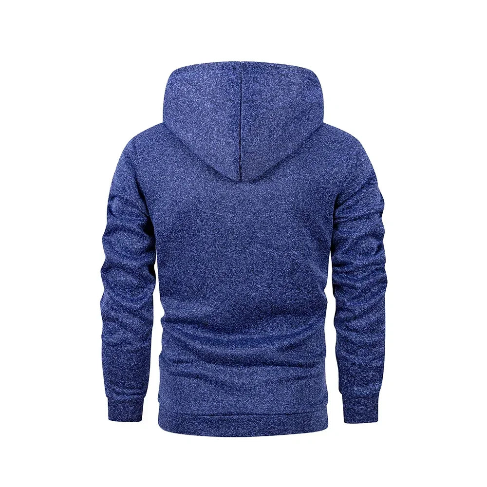 Sweatshirt New Spring Autumn Streetwear Fashion Outwear Men's Solid Color Hooded Hoodies Casual Loose Fleece Coats Men Clothing