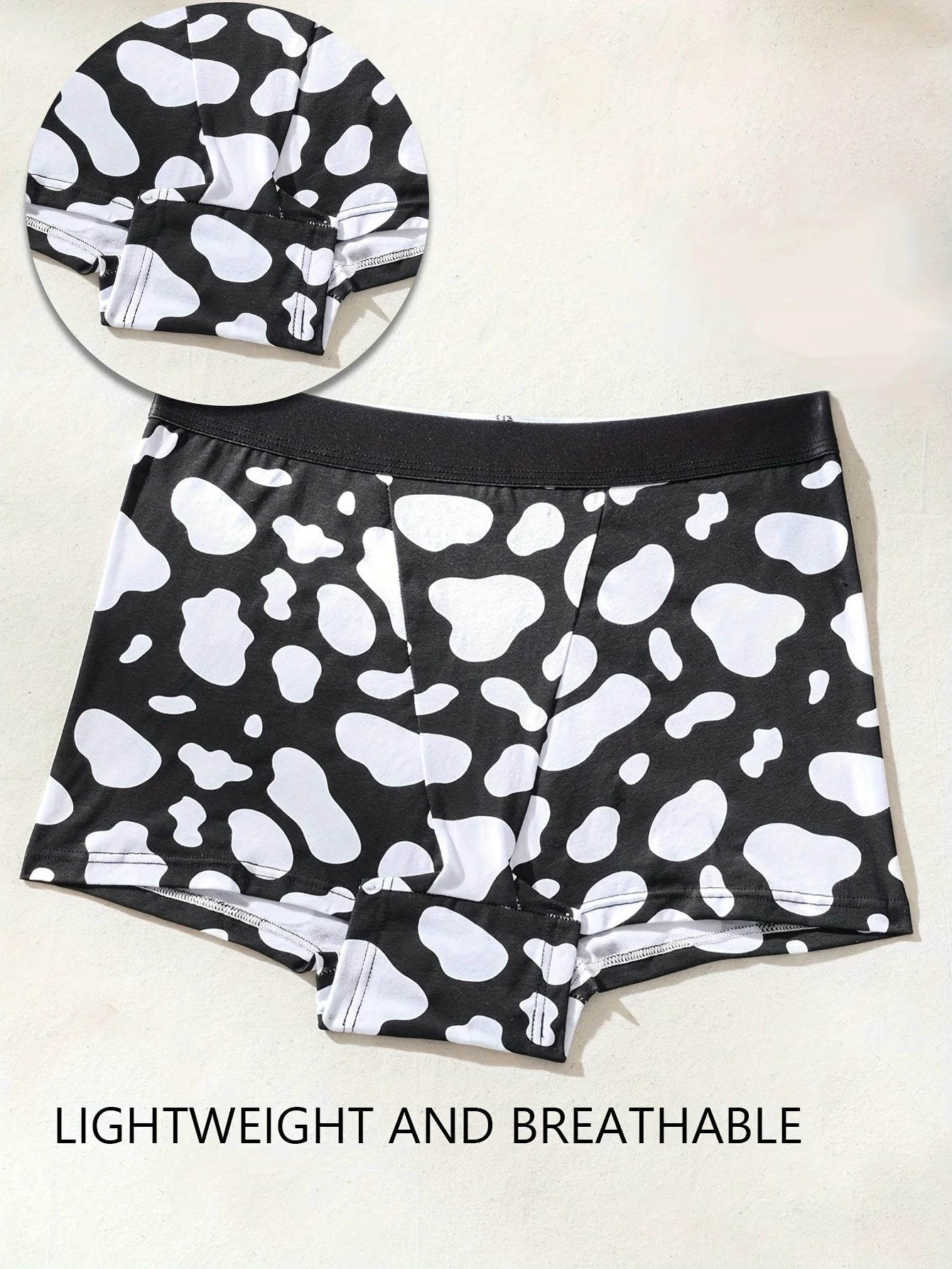 Random color: 3 stripes of cow print, widened waist, seamless, breathable, briefs, women's underwear, sporty women's thin style