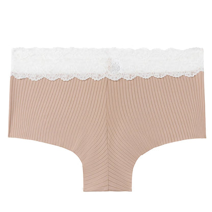 TrowBridge Women's Panties Seamless Silk Satin Underwear Lace Hollow Out Woman Boxers Breathable Lingerie Cozy Sports Boyshorts