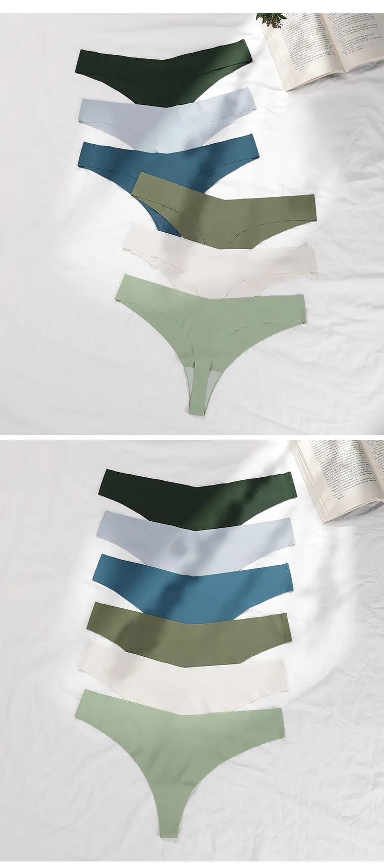 Seamless Thong Women Panties Sexy G String Ice Silk Underwear T Back Sports Yoga Girls Briefs Traceless Plus Size S-XL