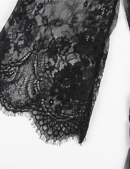 Comeondear Plus Size Babydoll Lace Robe Nightgown With Belts Queen Size Erotic Cardigan Lingerie Mesh Ribbons Sexy Lingerie Set