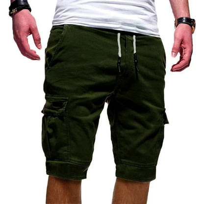 Men's Shorts Green Cargo Shorts Summer Bermudas Male Flap Pockets Jogger Shorts Casual Working Army Tactical Bermudas