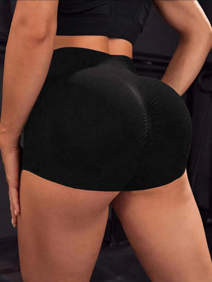 Women's high-waisted yoga sports pants three-point trousers leggings seamless high-elastic tights running fitness pants