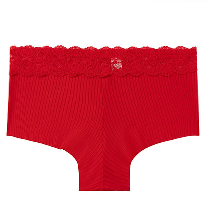 TrowBridge Women's Panties Seamless Silk Satin Underwear Lace Hollow Out Woman Boxers Breathable Lingerie Cozy Sports Boyshorts