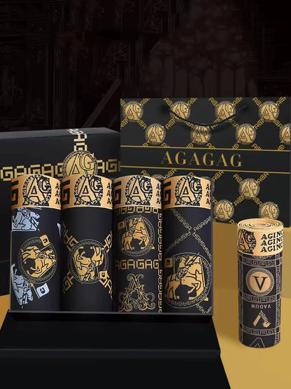 Men's Underwear Sexy Boxer Antibacterial Breathable Retro Print 4pcs Men Boxer Shorts Boys Thin Flat Corner Panties