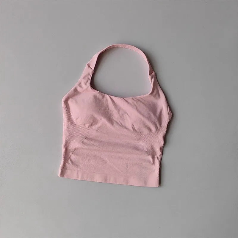 Halter Yoga Vest, Shockproof Running Sports, High-Strength Sports Underwear, Fitness, Pilates Suspender, Beautiful Back, Autumn