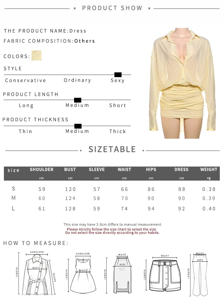 Weird Puss Ruched See Through Dress Women Patchwork Single-Breasted Full Sleeve Bandage Tassel Trend Streetwear Mini Bodycon