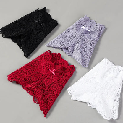 3Pcs Sexy Floral Lace Panties Women Briefs Low Waist Soft Lingerie Comfortable Female Underwear Girls Intimates Panties